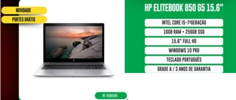 HP ELITEBOOK 850 G5 -Destaque 07-05-2025